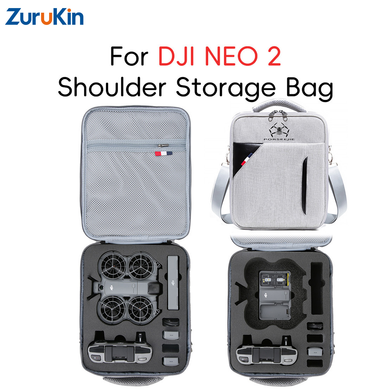Drone Battery Bag - ZuruKin RCXB058 Shoulder Storage Bag For